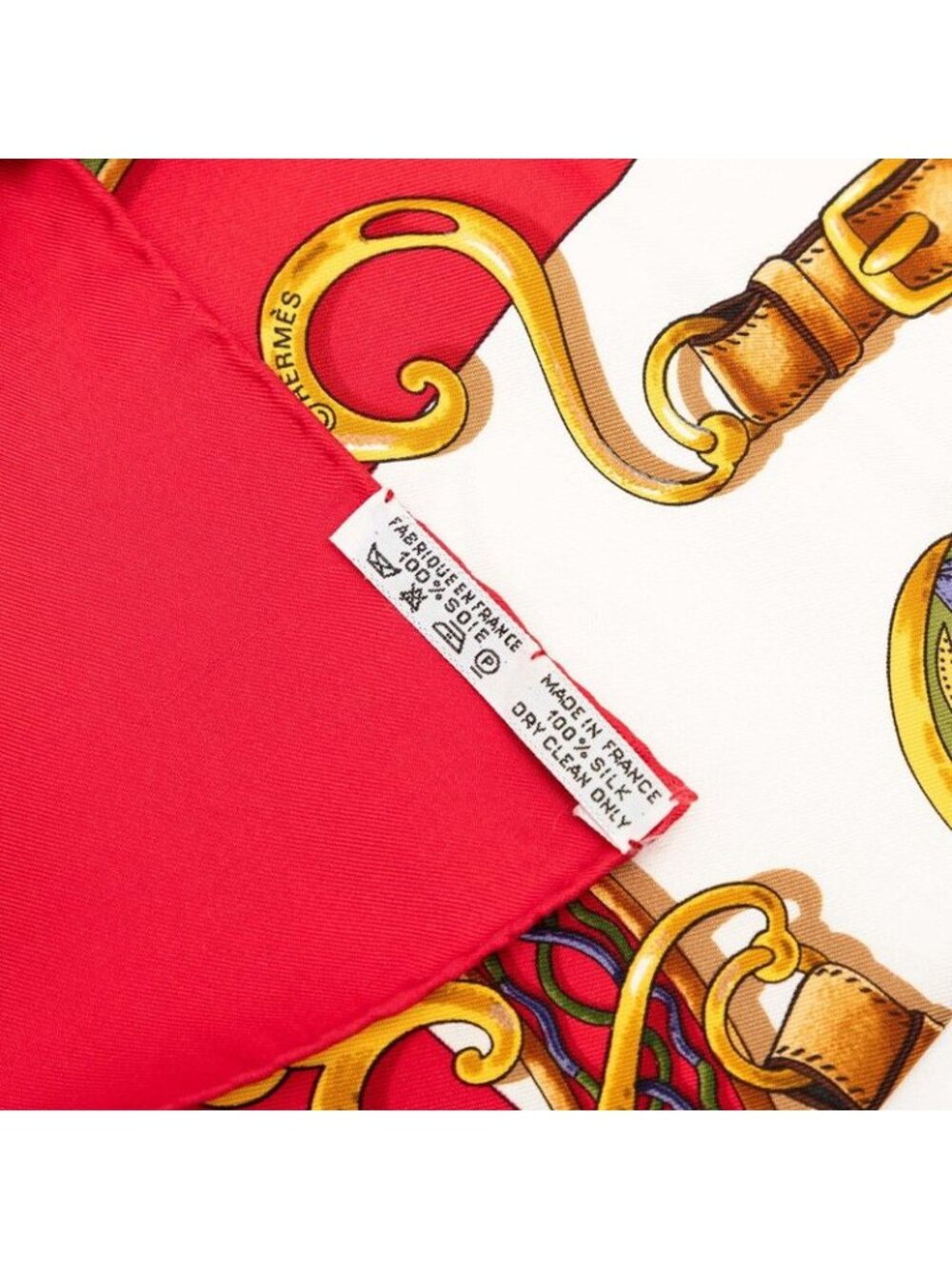 Hermes Carre 90 Festival Scarf Large Format Red Multicolor Silk - Picture 8 of 8